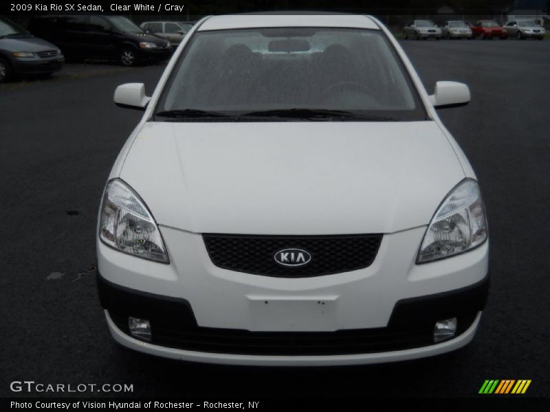 Clear White / Gray 2009 Kia Rio SX Sedan