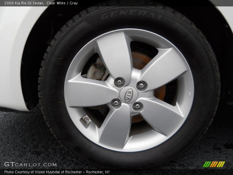 Clear White / Gray 2009 Kia Rio SX Sedan