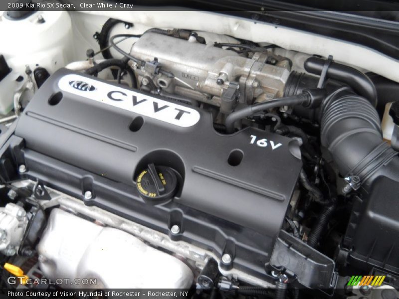 Clear White / Gray 2009 Kia Rio SX Sedan