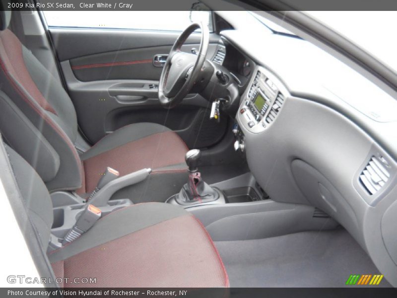 Clear White / Gray 2009 Kia Rio SX Sedan