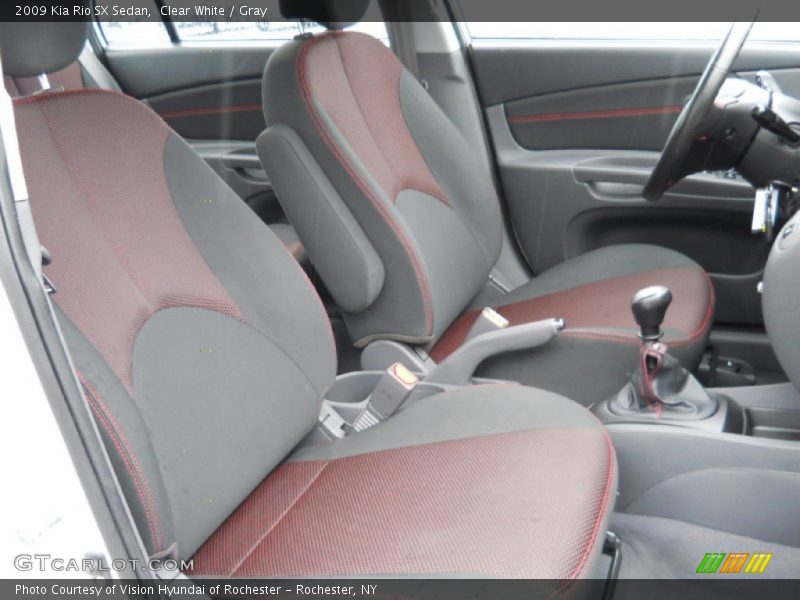 Clear White / Gray 2009 Kia Rio SX Sedan
