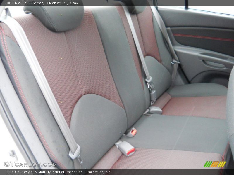 Clear White / Gray 2009 Kia Rio SX Sedan