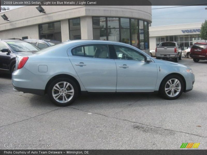 Light Ice Blue Metallic / Light Camel 2009 Lincoln MKS Sedan
