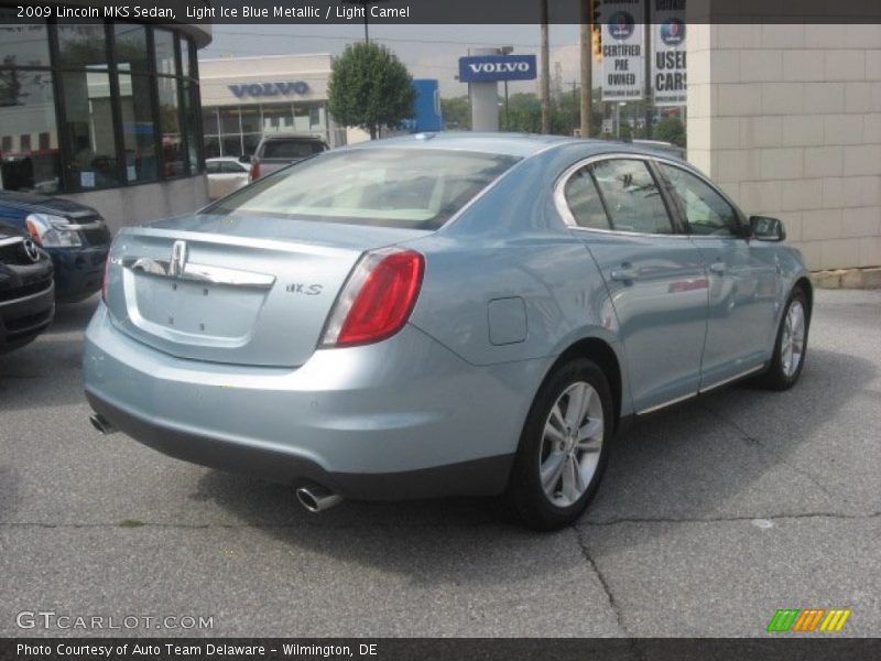 Light Ice Blue Metallic / Light Camel 2009 Lincoln MKS Sedan
