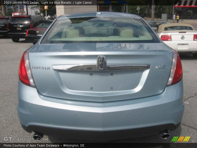 Light Ice Blue Metallic / Light Camel 2009 Lincoln MKS Sedan