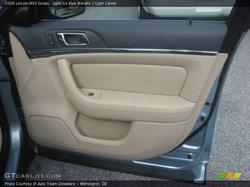 Light Ice Blue Metallic / Light Camel 2009 Lincoln MKS Sedan