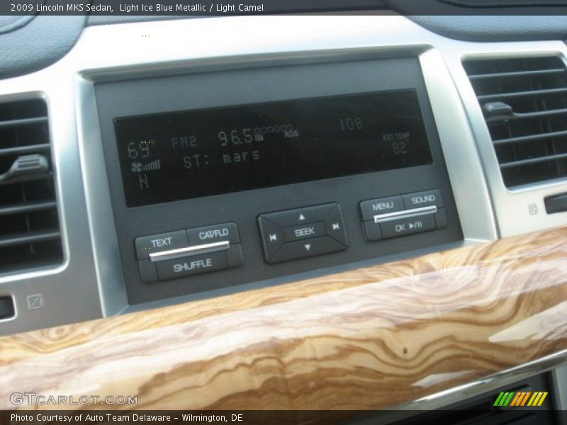 Light Ice Blue Metallic / Light Camel 2009 Lincoln MKS Sedan
