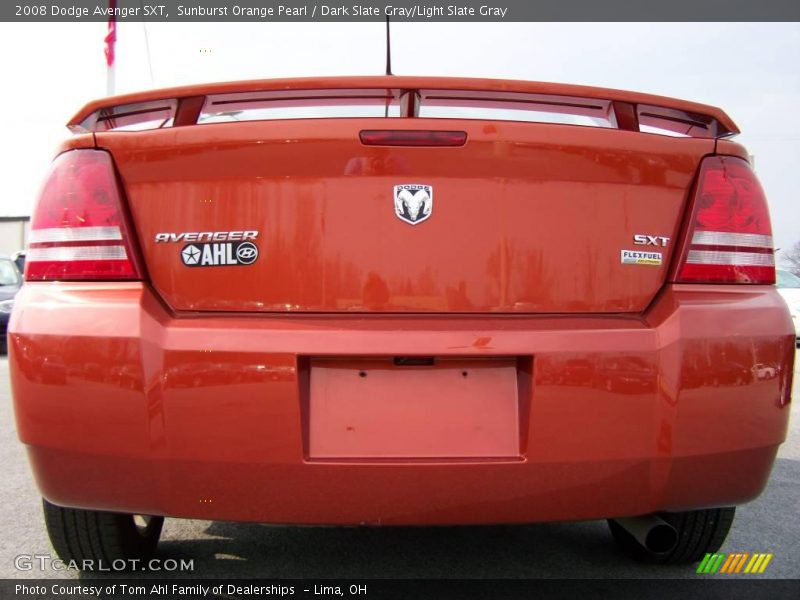 Sunburst Orange Pearl / Dark Slate Gray/Light Slate Gray 2008 Dodge Avenger SXT