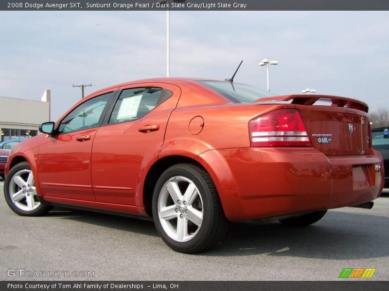 Sunburst Orange Pearl / Dark Slate Gray/Light Slate Gray 2008 Dodge Avenger SXT