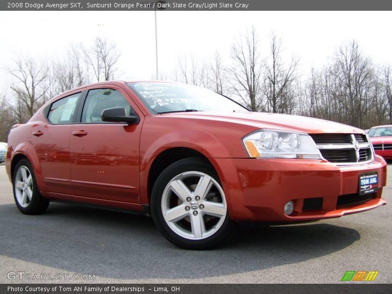 Sunburst Orange Pearl / Dark Slate Gray/Light Slate Gray 2008 Dodge Avenger SXT