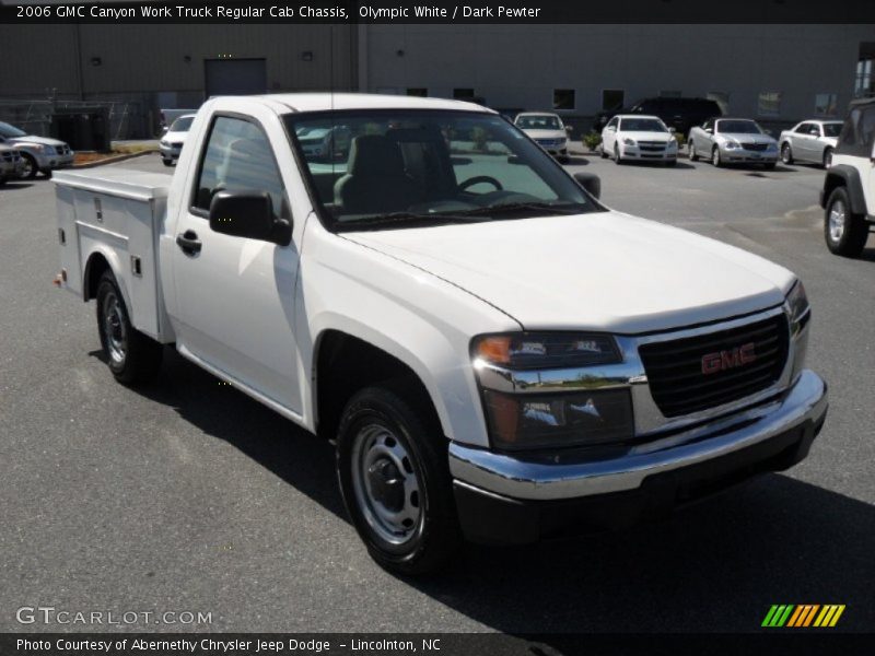 Olympic White / Dark Pewter 2006 GMC Canyon Work Truck Regular Cab Chassis