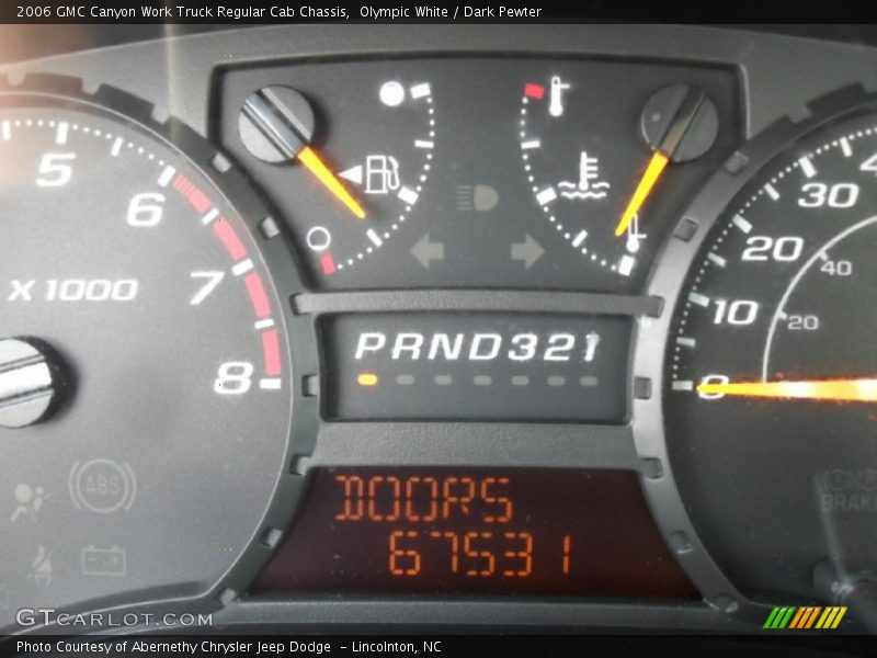 Olympic White / Dark Pewter 2006 GMC Canyon Work Truck Regular Cab Chassis