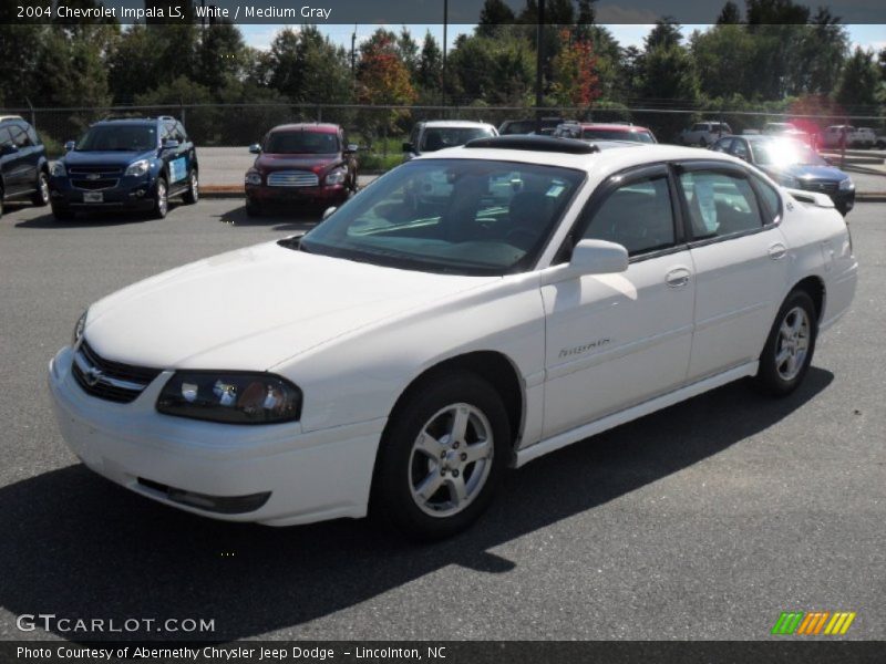 White / Medium Gray 2004 Chevrolet Impala LS