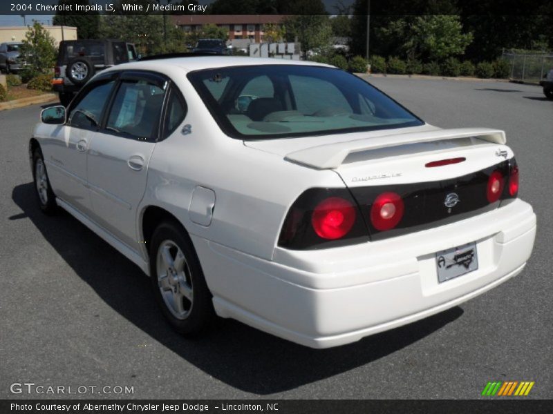 White / Medium Gray 2004 Chevrolet Impala LS