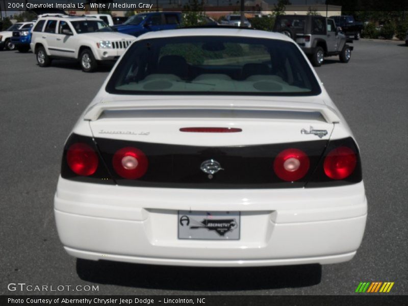 White / Medium Gray 2004 Chevrolet Impala LS