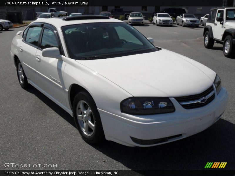White / Medium Gray 2004 Chevrolet Impala LS