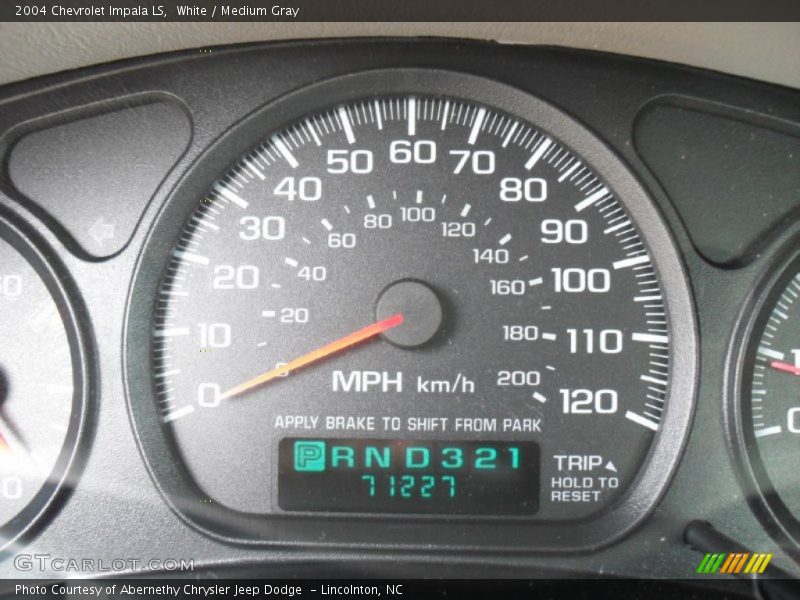 White / Medium Gray 2004 Chevrolet Impala LS