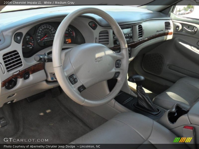 White / Medium Gray 2004 Chevrolet Impala LS
