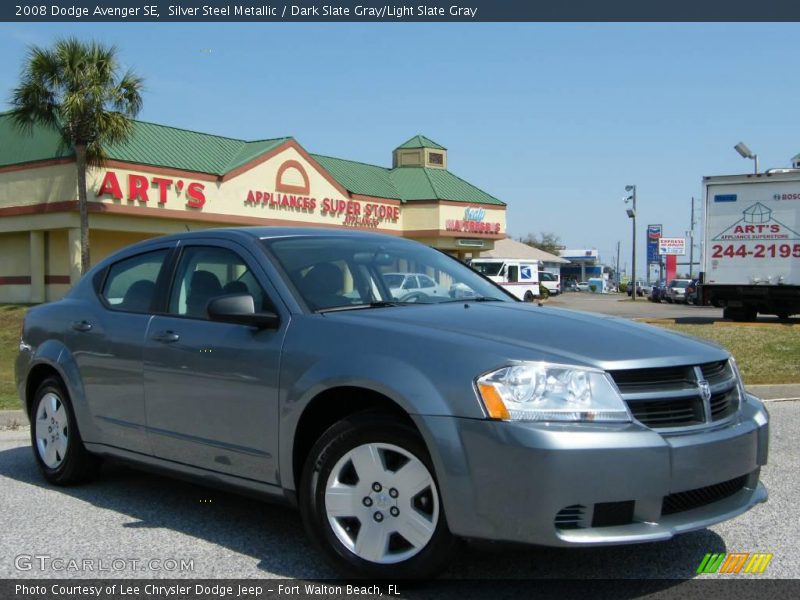 Silver Steel Metallic / Dark Slate Gray/Light Slate Gray 2008 Dodge Avenger SE