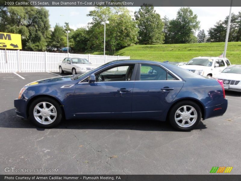 Blue Diamond Tri-Coat / Light Titanium/Ebony 2009 Cadillac CTS Sedan