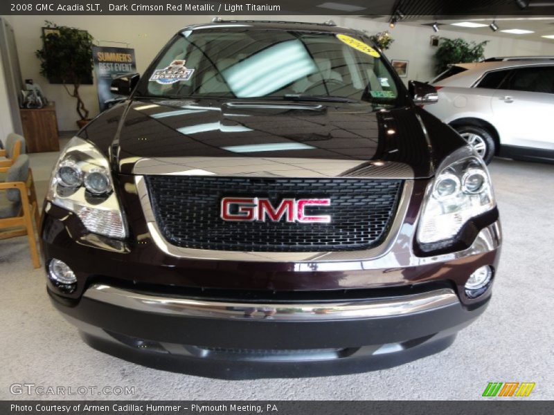 Dark Crimson Red Metallic / Light Titanium 2008 GMC Acadia SLT