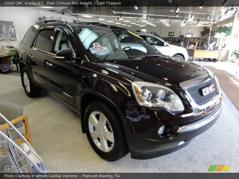 Dark Crimson Red Metallic / Light Titanium 2008 GMC Acadia SLT