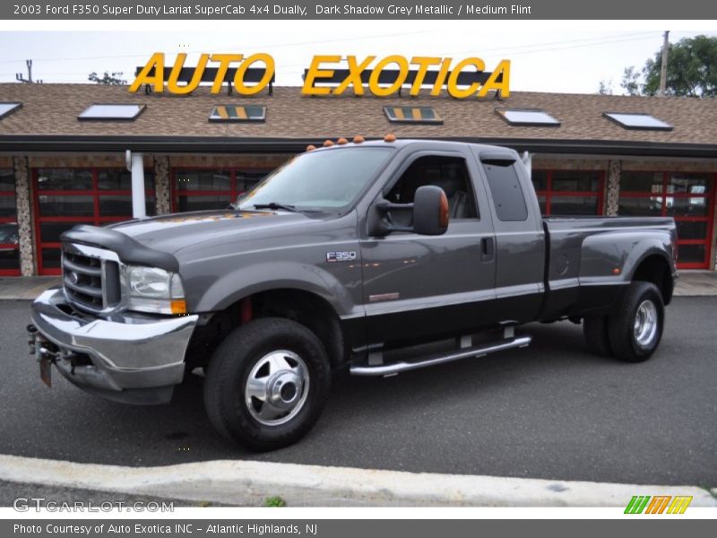 Dark Shadow Grey Metallic / Medium Flint 2003 Ford F350 Super Duty Lariat SuperCab 4x4 Dually