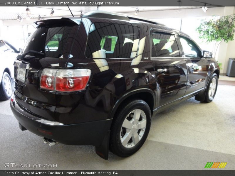 Dark Crimson Red Metallic / Light Titanium 2008 GMC Acadia SLT
