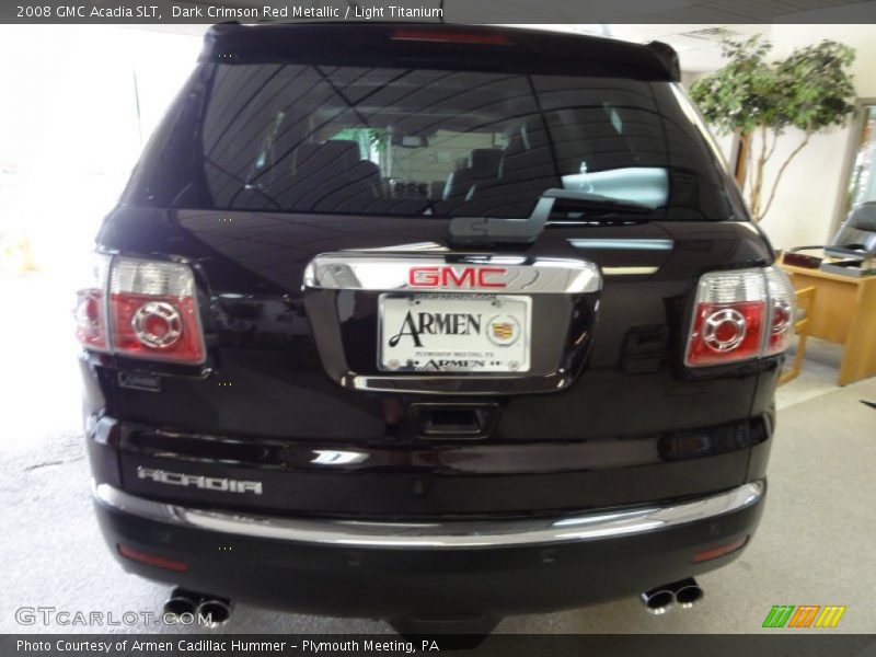 Dark Crimson Red Metallic / Light Titanium 2008 GMC Acadia SLT