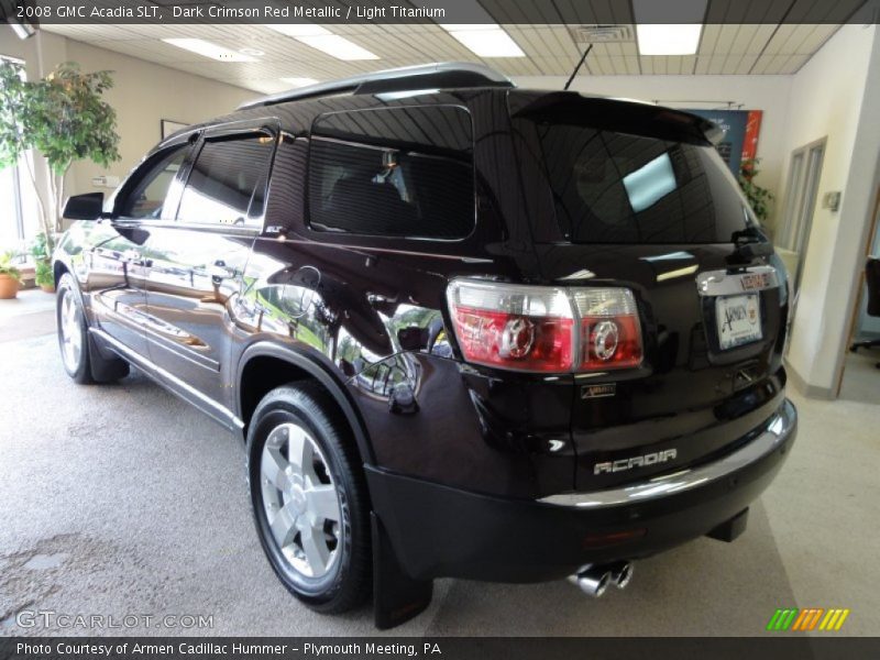 Dark Crimson Red Metallic / Light Titanium 2008 GMC Acadia SLT