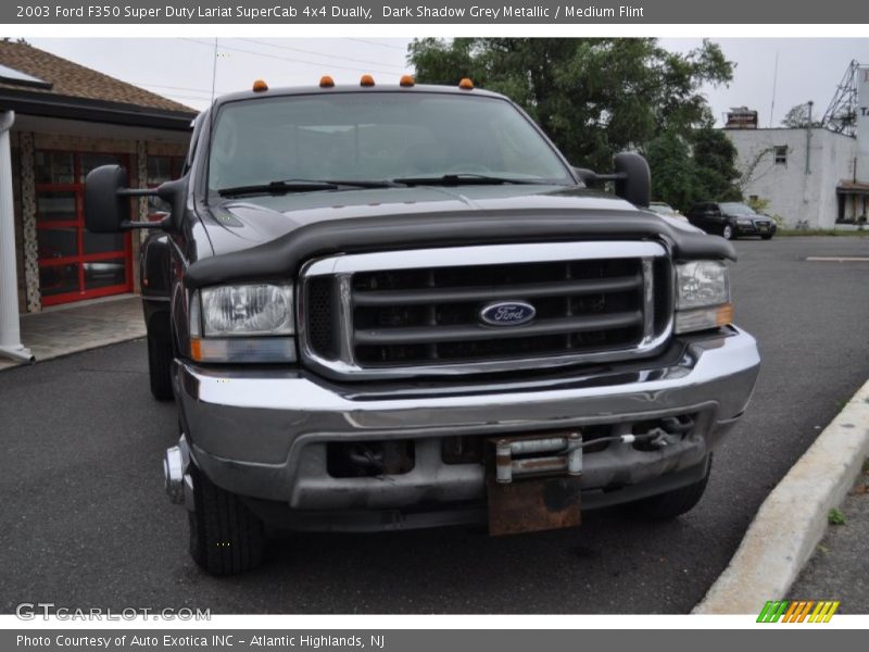 Dark Shadow Grey Metallic / Medium Flint 2003 Ford F350 Super Duty Lariat SuperCab 4x4 Dually