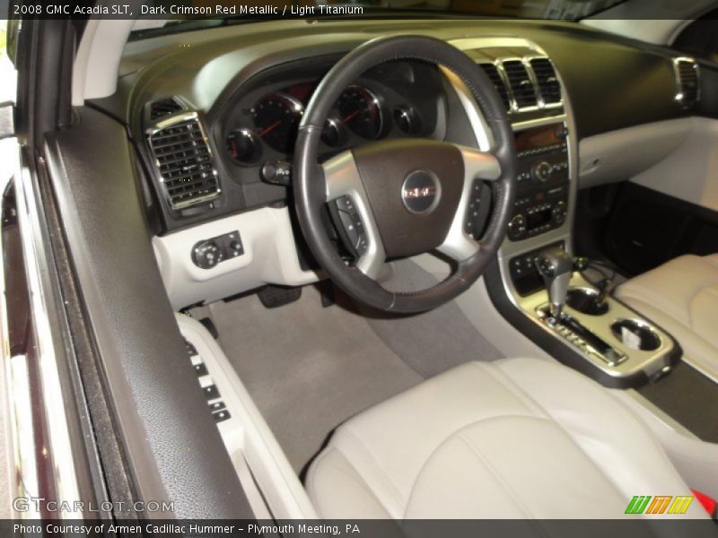 Dark Crimson Red Metallic / Light Titanium 2008 GMC Acadia SLT