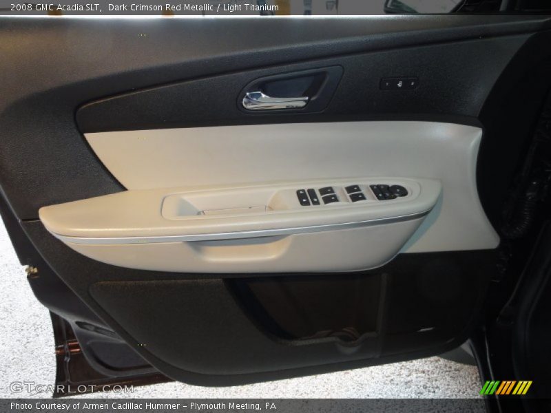 Dark Crimson Red Metallic / Light Titanium 2008 GMC Acadia SLT