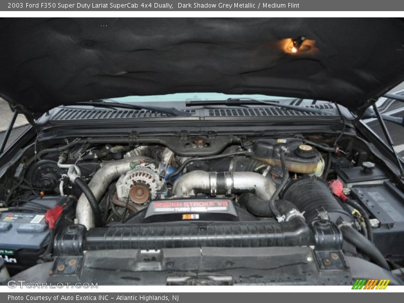 Dark Shadow Grey Metallic / Medium Flint 2003 Ford F350 Super Duty Lariat SuperCab 4x4 Dually