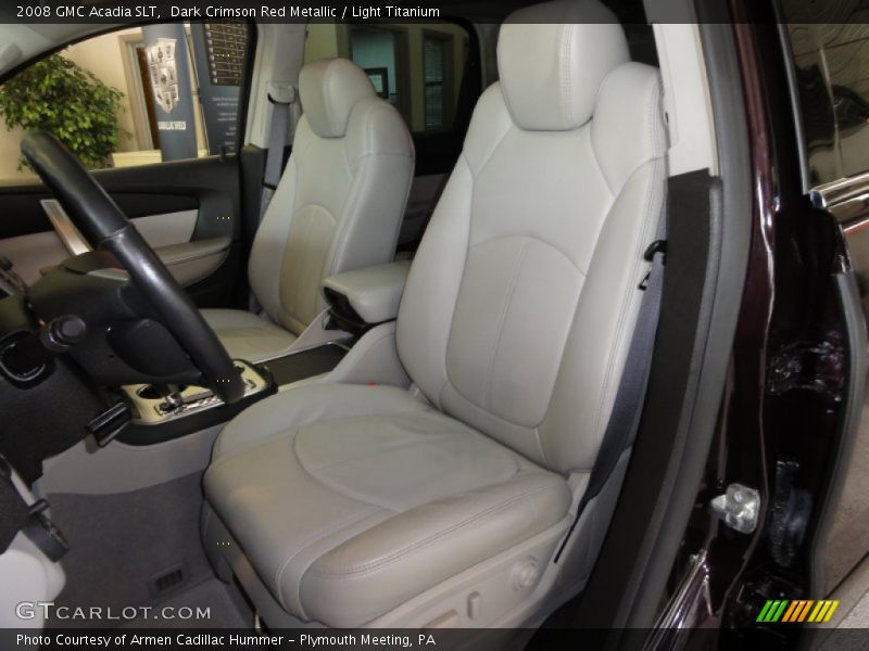 Dark Crimson Red Metallic / Light Titanium 2008 GMC Acadia SLT