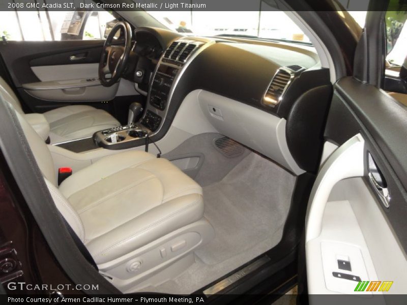 Dark Crimson Red Metallic / Light Titanium 2008 GMC Acadia SLT