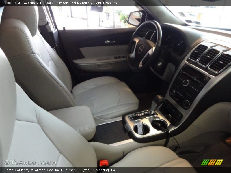 Dark Crimson Red Metallic / Light Titanium 2008 GMC Acadia SLT