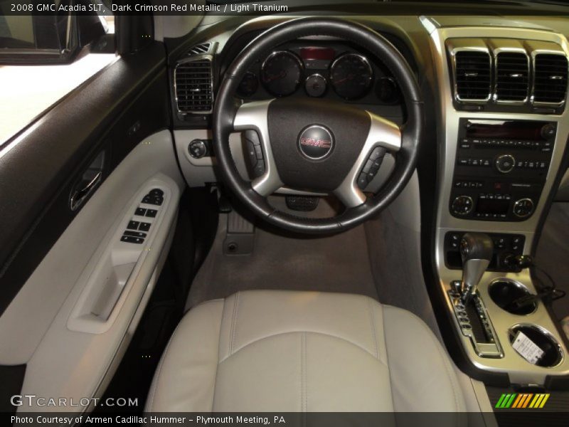 Dark Crimson Red Metallic / Light Titanium 2008 GMC Acadia SLT