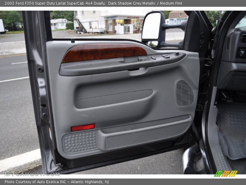 Dark Shadow Grey Metallic / Medium Flint 2003 Ford F350 Super Duty Lariat SuperCab 4x4 Dually