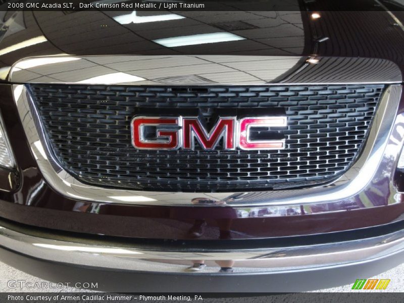Dark Crimson Red Metallic / Light Titanium 2008 GMC Acadia SLT