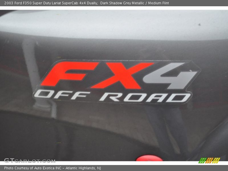 Dark Shadow Grey Metallic / Medium Flint 2003 Ford F350 Super Duty Lariat SuperCab 4x4 Dually