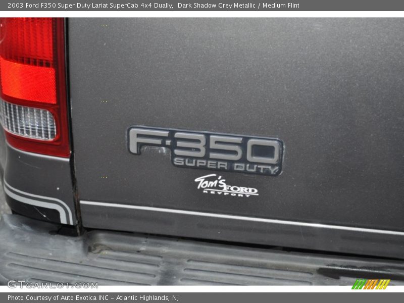Dark Shadow Grey Metallic / Medium Flint 2003 Ford F350 Super Duty Lariat SuperCab 4x4 Dually