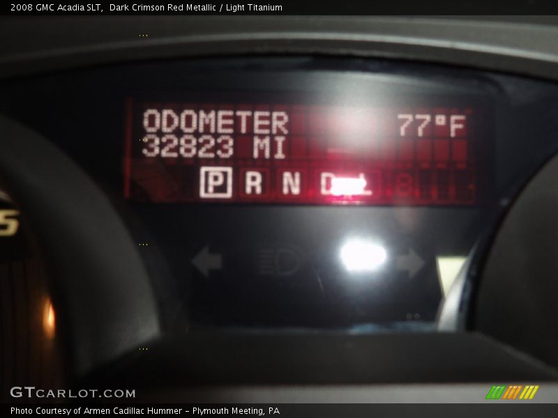 Dark Crimson Red Metallic / Light Titanium 2008 GMC Acadia SLT