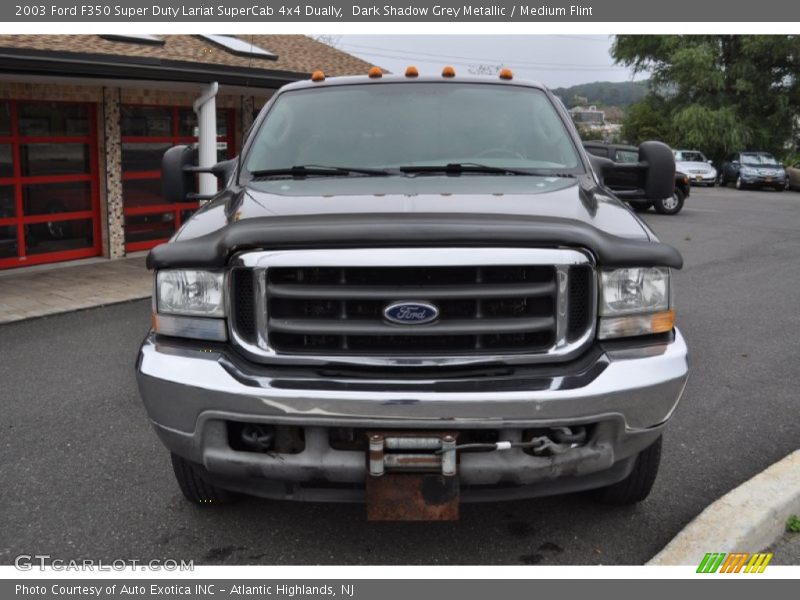 Dark Shadow Grey Metallic / Medium Flint 2003 Ford F350 Super Duty Lariat SuperCab 4x4 Dually