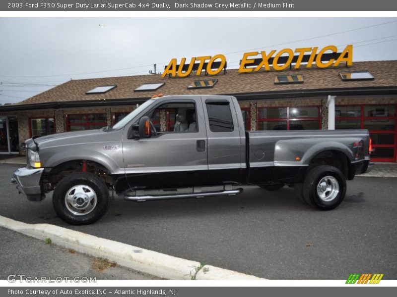 Dark Shadow Grey Metallic / Medium Flint 2003 Ford F350 Super Duty Lariat SuperCab 4x4 Dually