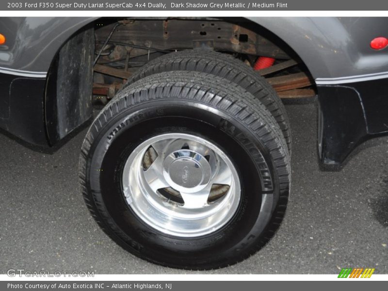 Dark Shadow Grey Metallic / Medium Flint 2003 Ford F350 Super Duty Lariat SuperCab 4x4 Dually