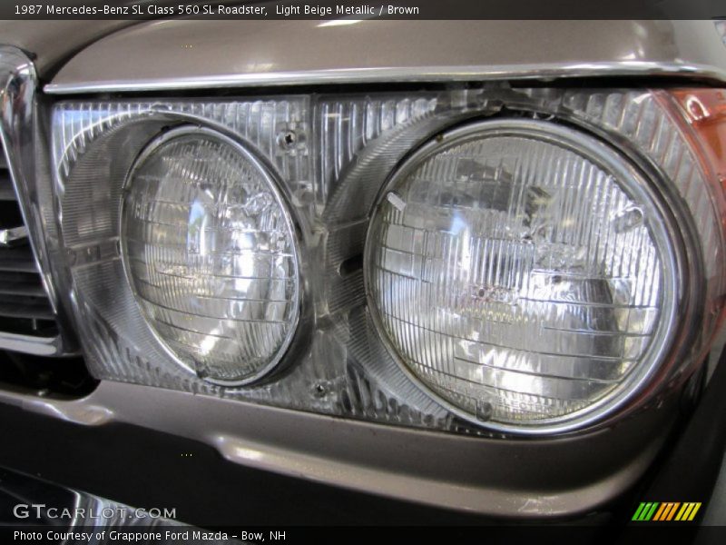 Light Beige Metallic / Brown 1987 Mercedes-Benz SL Class 560 SL Roadster