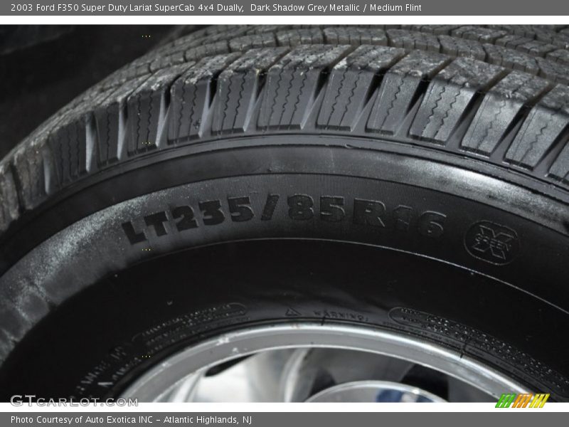 Dark Shadow Grey Metallic / Medium Flint 2003 Ford F350 Super Duty Lariat SuperCab 4x4 Dually