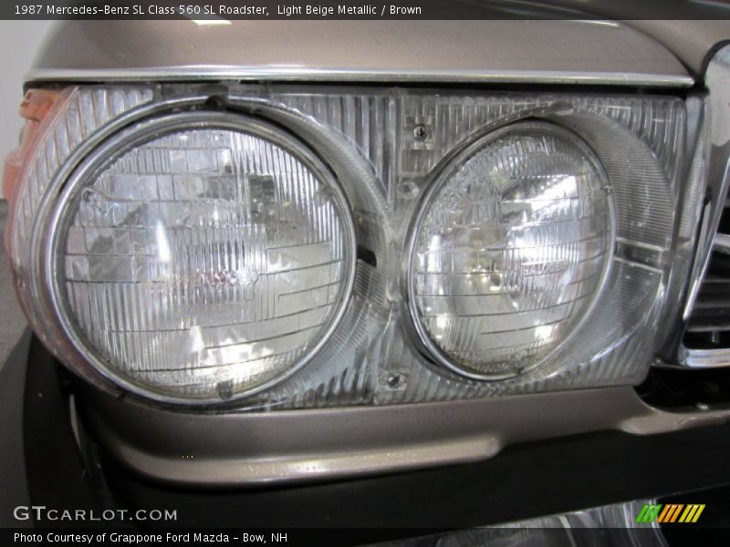 Light Beige Metallic / Brown 1987 Mercedes-Benz SL Class 560 SL Roadster