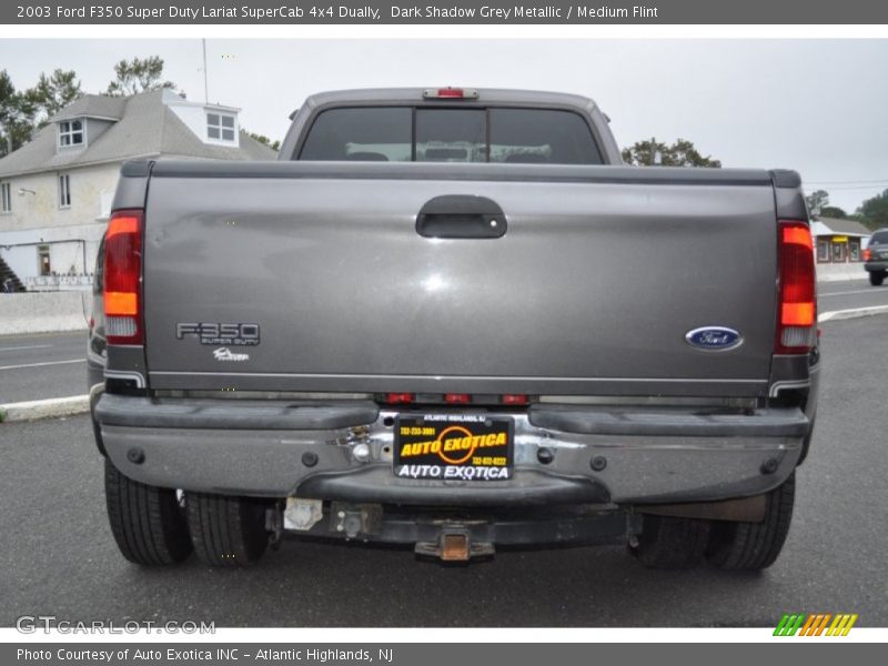 Dark Shadow Grey Metallic / Medium Flint 2003 Ford F350 Super Duty Lariat SuperCab 4x4 Dually